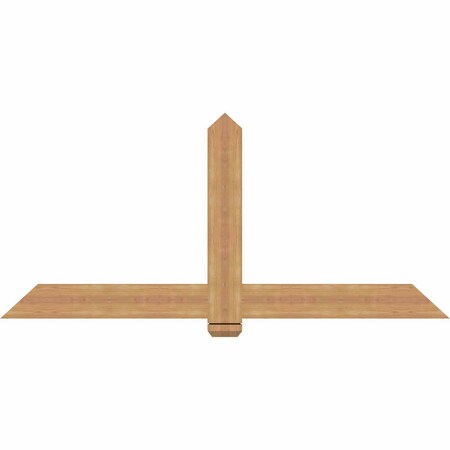 Ekena Millwork Eugene Smooth Timber Gable Bracket, Western Red Cedar, 72"W x 33"H x 1 1/2"D x 5 1/2"F, 11/12 Pitch GBW072X33X0206EUG00SWR